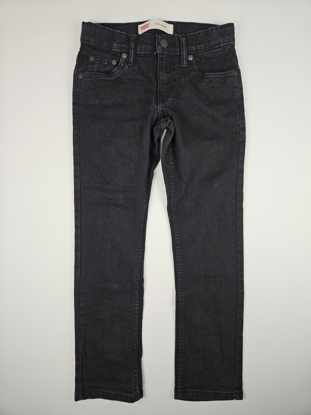 Levi’s 511 Slim Black Jeans Kids Size 8 Regular 24x25